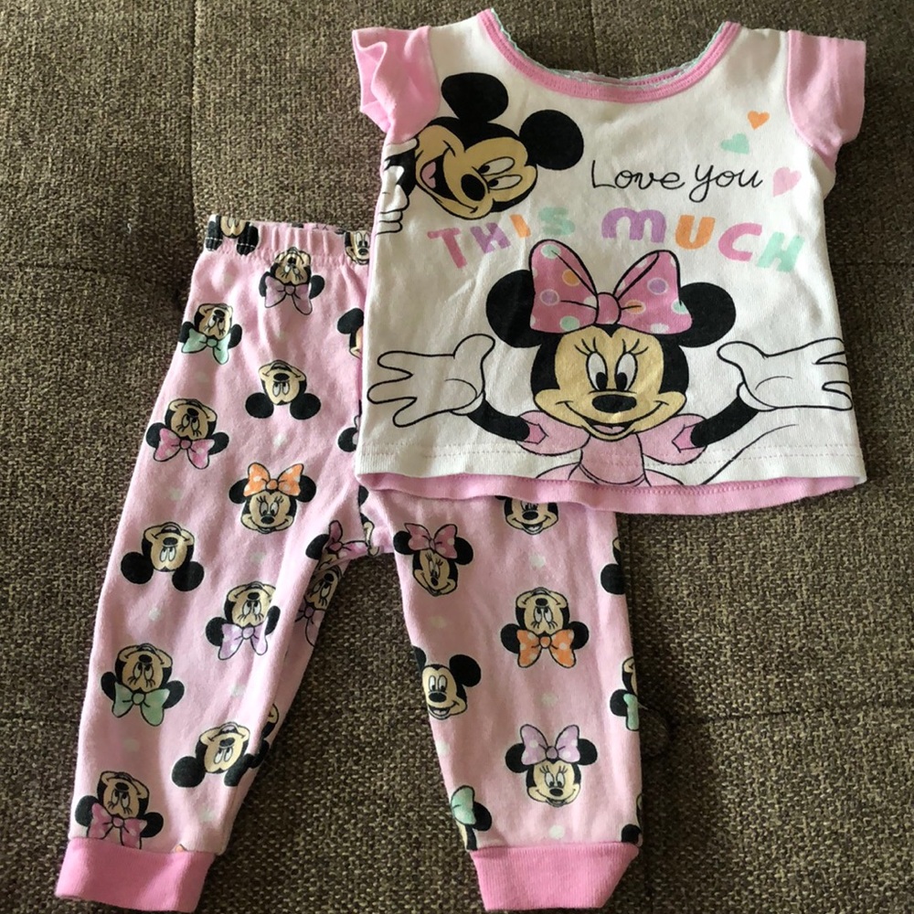 DISNEY girls pajamas set- Minnie Mouse 9 month